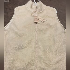 Cream Sherpa Fleece Vest